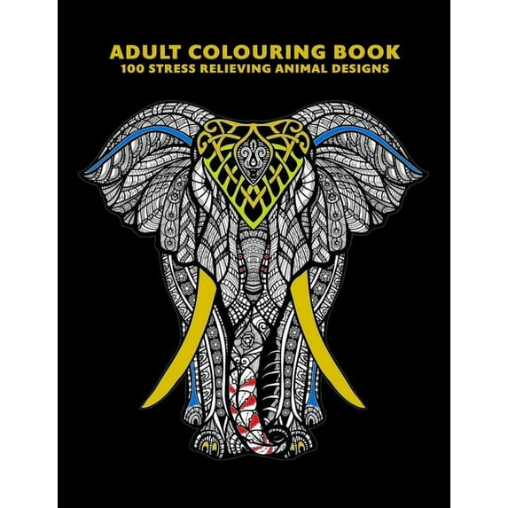 Adult Colouring Book: 100 Stress Relieving Animal Designs