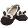 thumbnail image 1 of Adult Comfy Warm Fuzzy Rabbit Pompom NonSkid Home Slippers - 1 Pair, Medium Brown Rabbit, 1 of 1