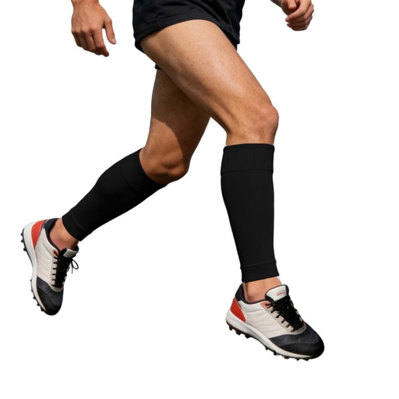 Adult Compression Soccer Sock Sleeves, Sweat-Absorbing Shin Guard Calf Socks