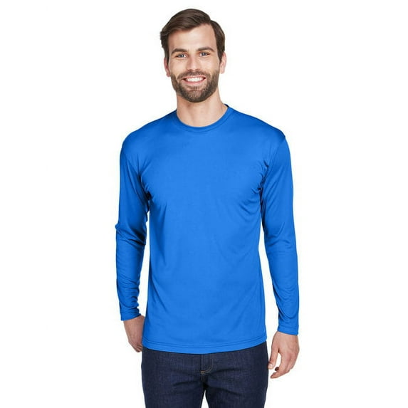 Adult Cool Dry Sport Long-Sleeve Performance Interlock T-Shirt ROYAL XL