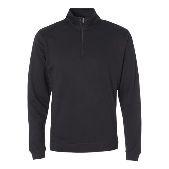 Adult Cosmic Poly Fleece Quarter-Zip - BLACK - 2XL