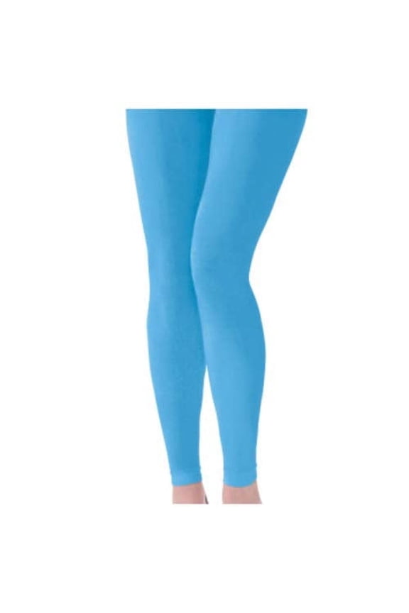 Adult Costume Footless Tights - Light Blue