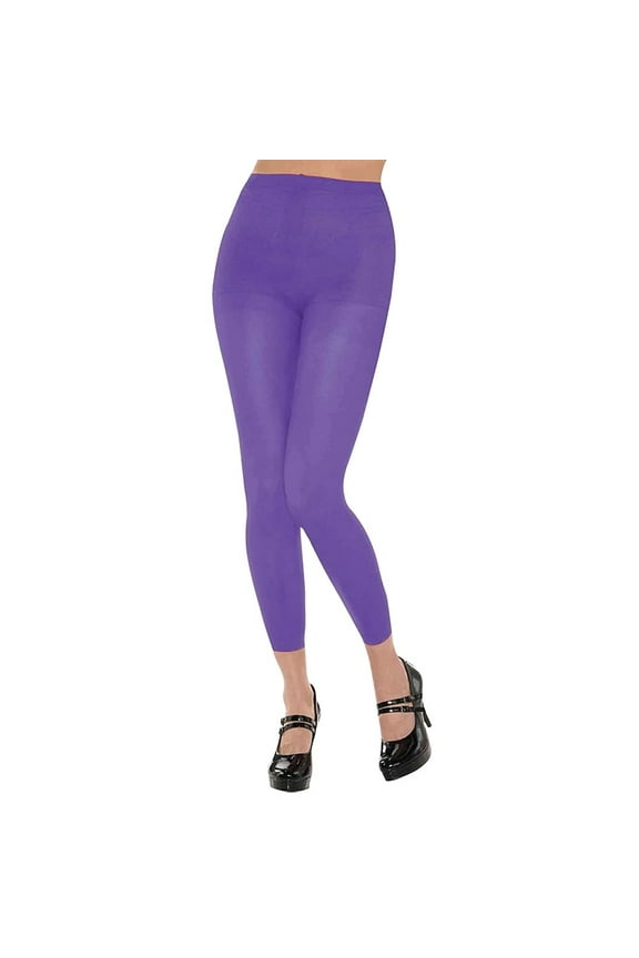 Adult Costume Footless Tights - Purple
