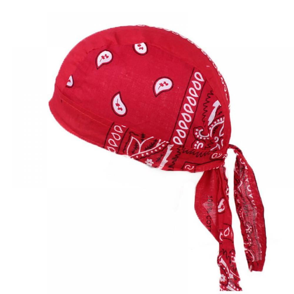 Adult Cotton Biker Skull Cap Motorcycle Bandana Head Wrap Du