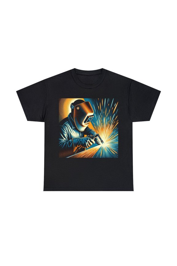 Adult Cotton T Shirt Unisex Welder Welding Graphic Tee Work Wear Gift Trades