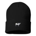 thumbnail image 1 of Adult Cow Embroidered Cuffed Knit Beanie Cap, 1 of 1