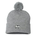 thumbnail image 1 of Adult Cow Embroidered Knit Beanie Pom Cap, 1 of 1