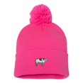 thumbnail image 1 of Adult Cow Embroidered Knit Beanie Pom Cap, 1 of 1