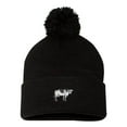 thumbnail image 1 of Adult Cow Embroidered Knit Beanie Pom Cap, 1 of 1