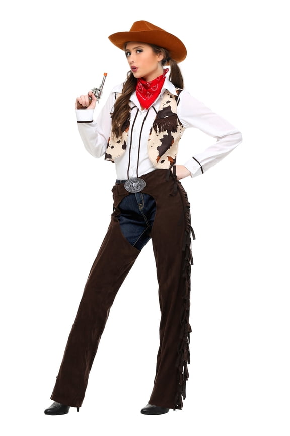 Adult Cowgirl Chaps Plus Size Costume