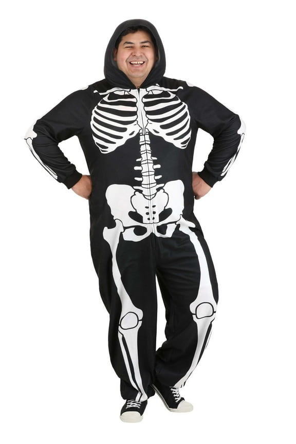Adult Cozy Skeleton Onesie