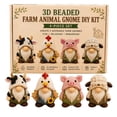 thumbnail image 1 of Adult Craft Kit, 3D Beaded Kit, Farmhouse Home Decor, Miniature Animal Figurines, All Necessary Craft Supplies & Materials Included for Assembling Adorable Cow, Chicken, Pig,, 1 of 7