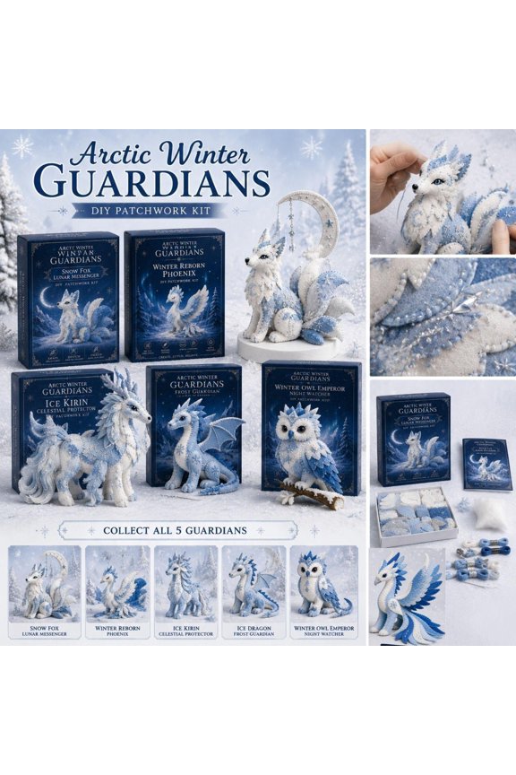 Adult Craft Kit, Embroidery Thread and Needle Kit, Celestial Lunar Themed Craft Supply, Snowy Mountain Alpine Diy Felt Kit, Comes with Soft Felt Stuffing, Detailed Illustrated