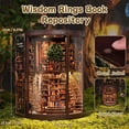 thumbnail image 1 of Adult Craft Kit Wisdom Rings Book Repository Diy Miniature House Kit with Miniature Bookshelf touch Light Stick on Wall Acrylic Display Case Display Case for Collectibles and, 1 of 8