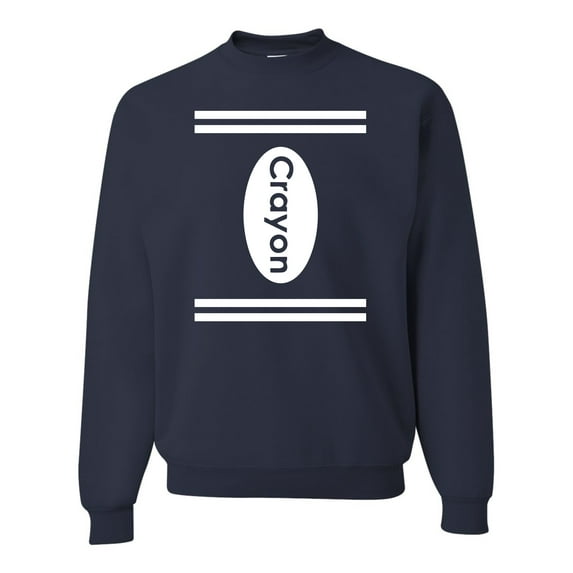 Adult Crayon Costume In Many Colors Sweatshirt Crewneck