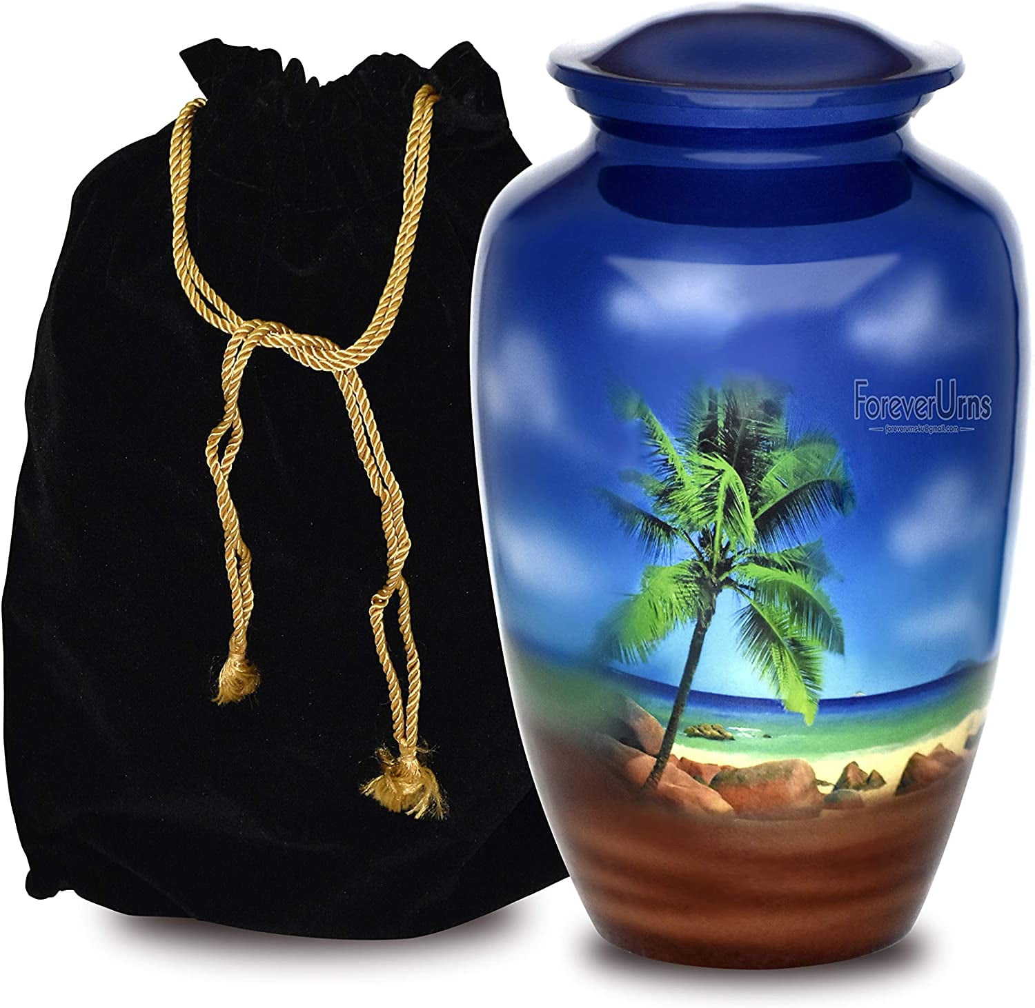 Adult Cremation URNS for Ashes Adult Love Beach Pictured Cremation Urn