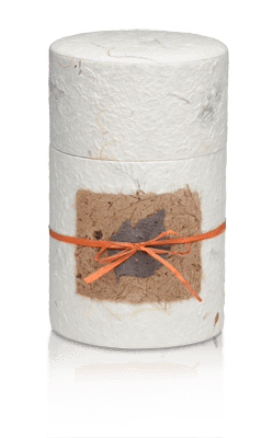 Adult Cremation Urn For Human Ashes - Paper Biodegradable Cremation Urn With Seeded Paper Leaf - Adult Size - 130 cu. in.