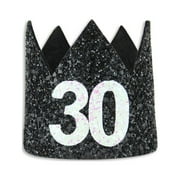 Adult Crown Hats Party Glitter Number 30 Birthday Mini Hat Birthday Party Decorations Props - Style A