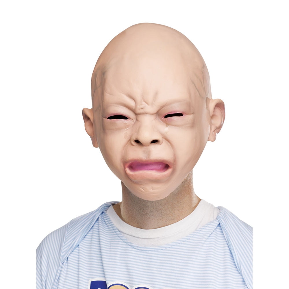 Adult Crying Baby Halloween Costume Mask - Walmart.com