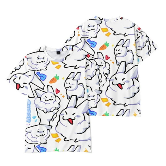 Adult Forsaken Gubby T-Shirt Men Funny Cute Rabbit Gubby 3D Figure Printed Sweatshirt Shirt for Fans Gift