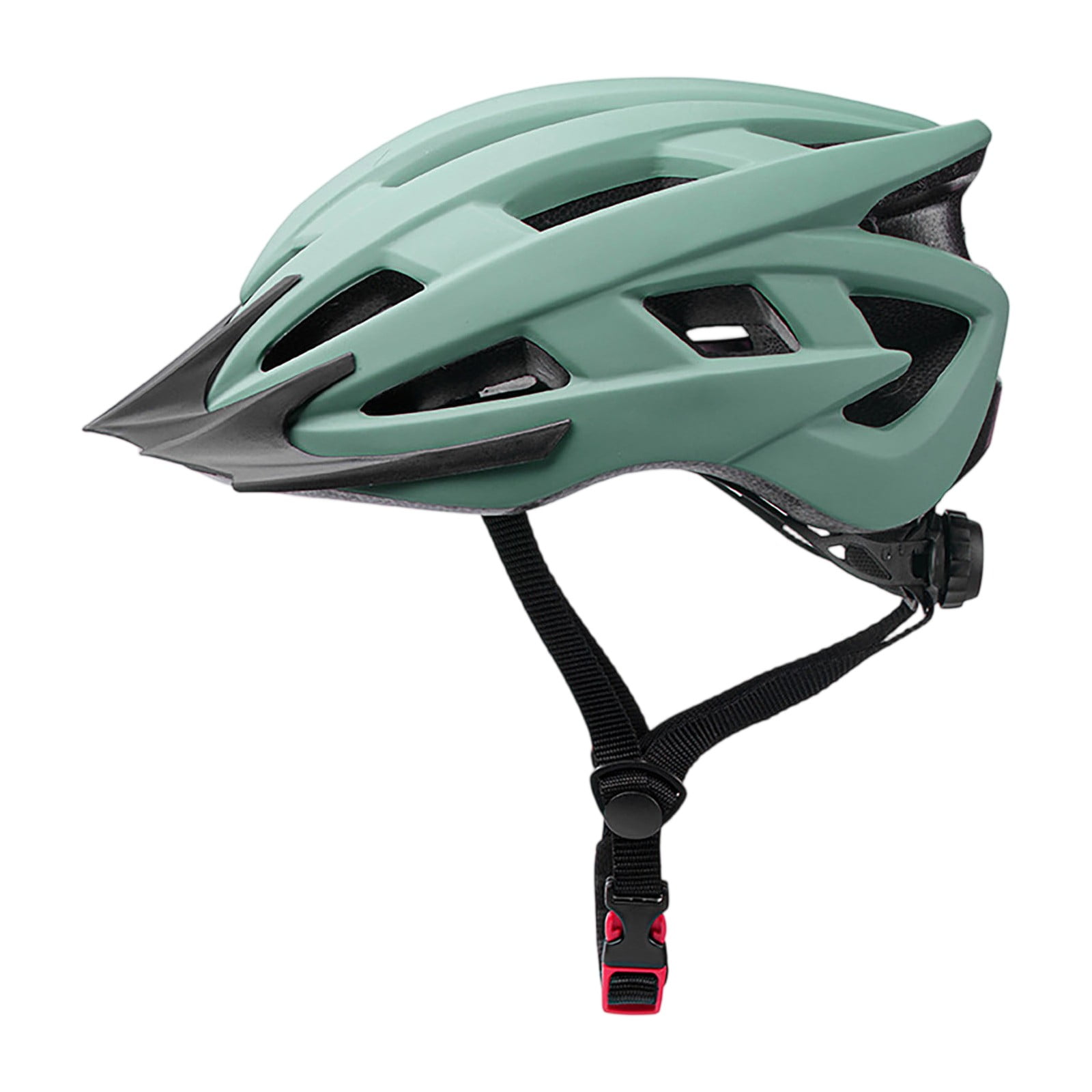 Adult Cycling Helmet Deep Green – Lightweight Ventilated Bike Helmet for Road Mountain Urban Commuting, Adjustable Fit for Men and Women