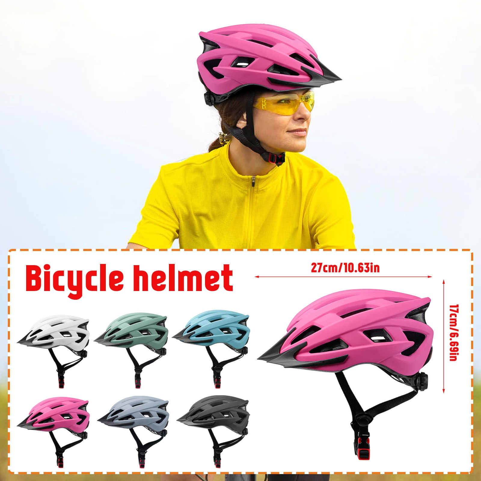 Adult Cycling Helmet Magenta Lightweight Ventilated Bike Helmet for Road Mountain Urban Commuting – Unisex Adult Fit