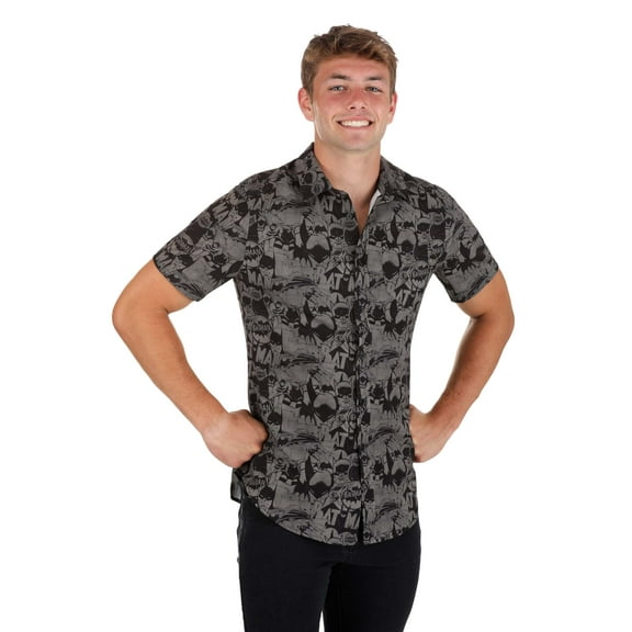 Adult DC Comics Batman Button Up Shirt