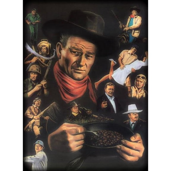 Adult DIY 5D Diamond Painting Kit, John Wayne Series Art Round Diamond, Full Diamond Diamond Embroidery Kit, Mosaic Cross Stitch Craft Home Wall Decoration