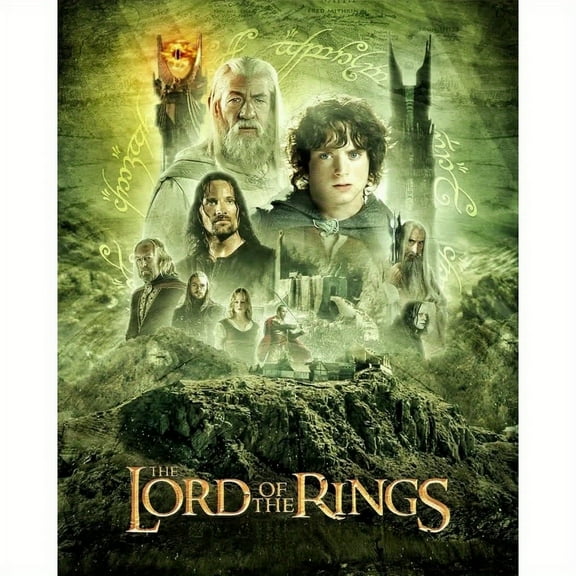 Adult DIY 5D Diamond Painting Kit, Lord of the Rings Series Art Round Diamond, Full Diamond Diamond Embroidery Kit, Mosaic Cross Stitch Craft Home Wall Decoration