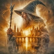 Adult DIY 5D Diamond Painting Kit, Lord of the Rings Series Art Round Diamond, Full Diamond Diamond Embroidery Kit, Mosaic Cross Stitch Craft Home Wall Decoration