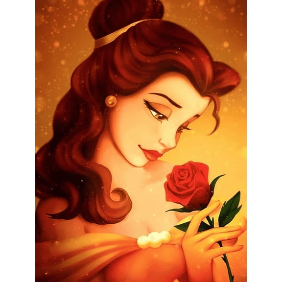 Adult DIY Diamond Painting Set,Princess Full Round Diamond Diamond Set,5D Wall Painting Art,Gemstone Art Crafts Family Game Gift 15.8x11.8 inches