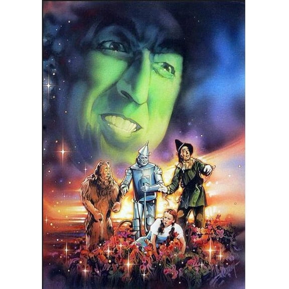 Adult DIY Diamond Painting Set,The Wizard of Oz Full Round Diamond Diamond Set,5D Wall Painting Art,Gemstone Art Crafts Family Game Gift 15.8x11.8 inches