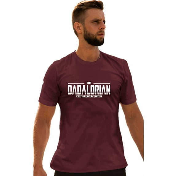 Adult Dadalorian His Way Is The Only Way Funny Dad Gift T-Shirt