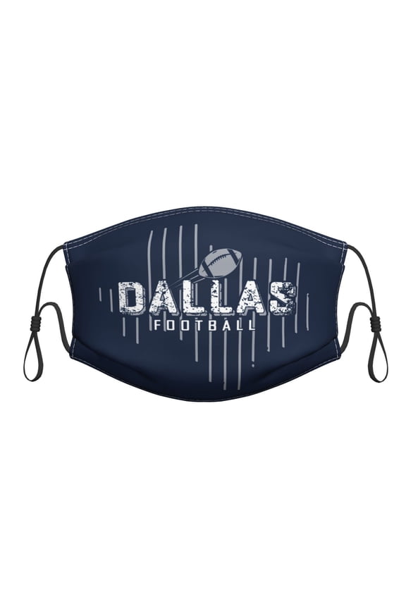 Adult Dallas City Texas State Balaclava Face Mouth Cover Mask Adjustable Reusable Football Sports Fan Masks with Filter