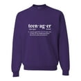 thumbnail image 1 of Adult Definition Of Teenager Funny Teen Sweatshirt Crewneck, 1 of 1