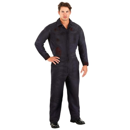 Adult Deluxe Blue Mechanic Coveralls Costume