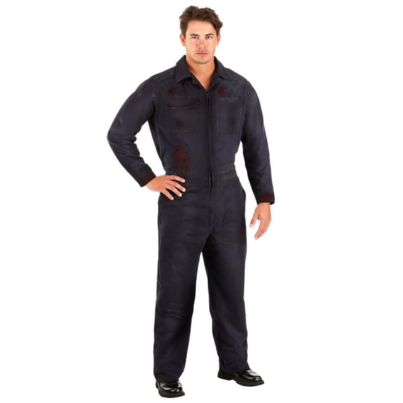 Adult Deluxe Blue Mechanic Coveralls Costume