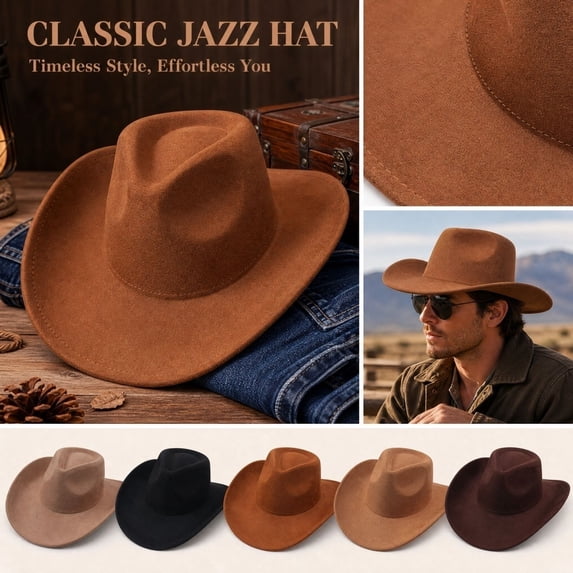 Adult Deluxe Felt Cowboy Hat, Khaki