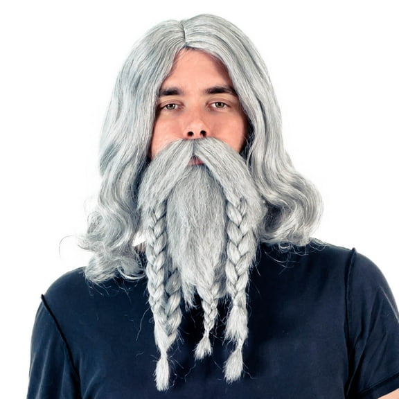 Adult Deluxe Viking Wig and Beard Costume Accessory Set