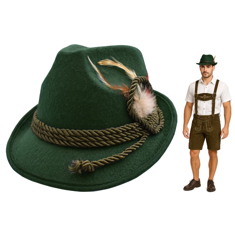 The Yodeler Deluxe Felt Oktoberfest Alpine Hat Adults German  display picture 3