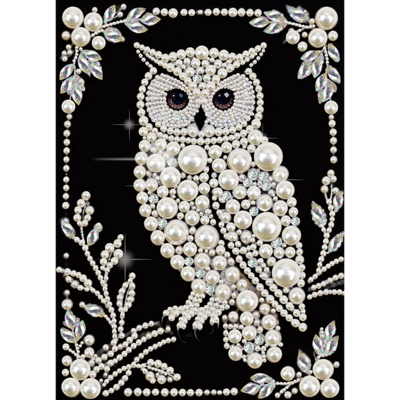 Adult Diamond Painting Kit Branch Owl Pearl Painting 5D DIY Art Craft Diamond Pearl Painting, Perfect for Home Wall Decor, 12x16 in