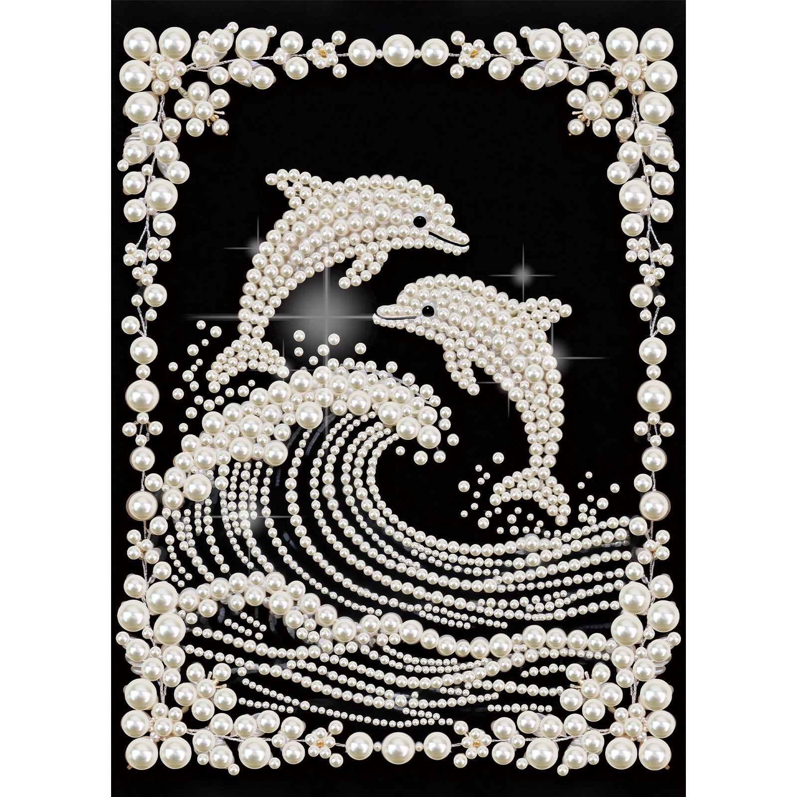 ★専用★DIY Pearl Painting クジラ 30x30cm Adult Diamond Painting Kit Dolphin Pearl Painting 5D DIY Artistic