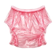 High-Waisted Adult Incontinence Pull-on Plastic Waterproof Pants Incontinence Prevention Underwear With Widened Crotch Area, Plastic Pants,Reusable Diapers Covers
