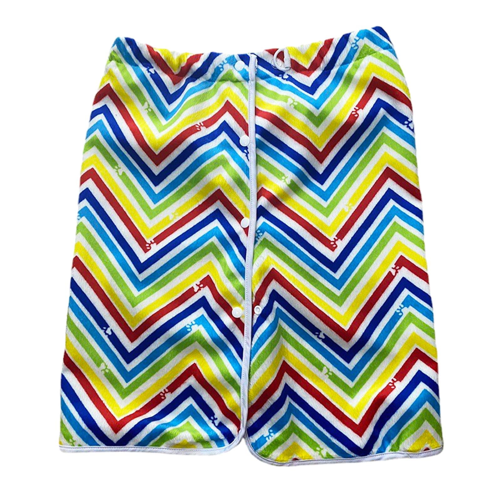 Adult Diaper Skirt Nursing Pants Adjustable for Adults Elderly Men and Women Colorful stripes M