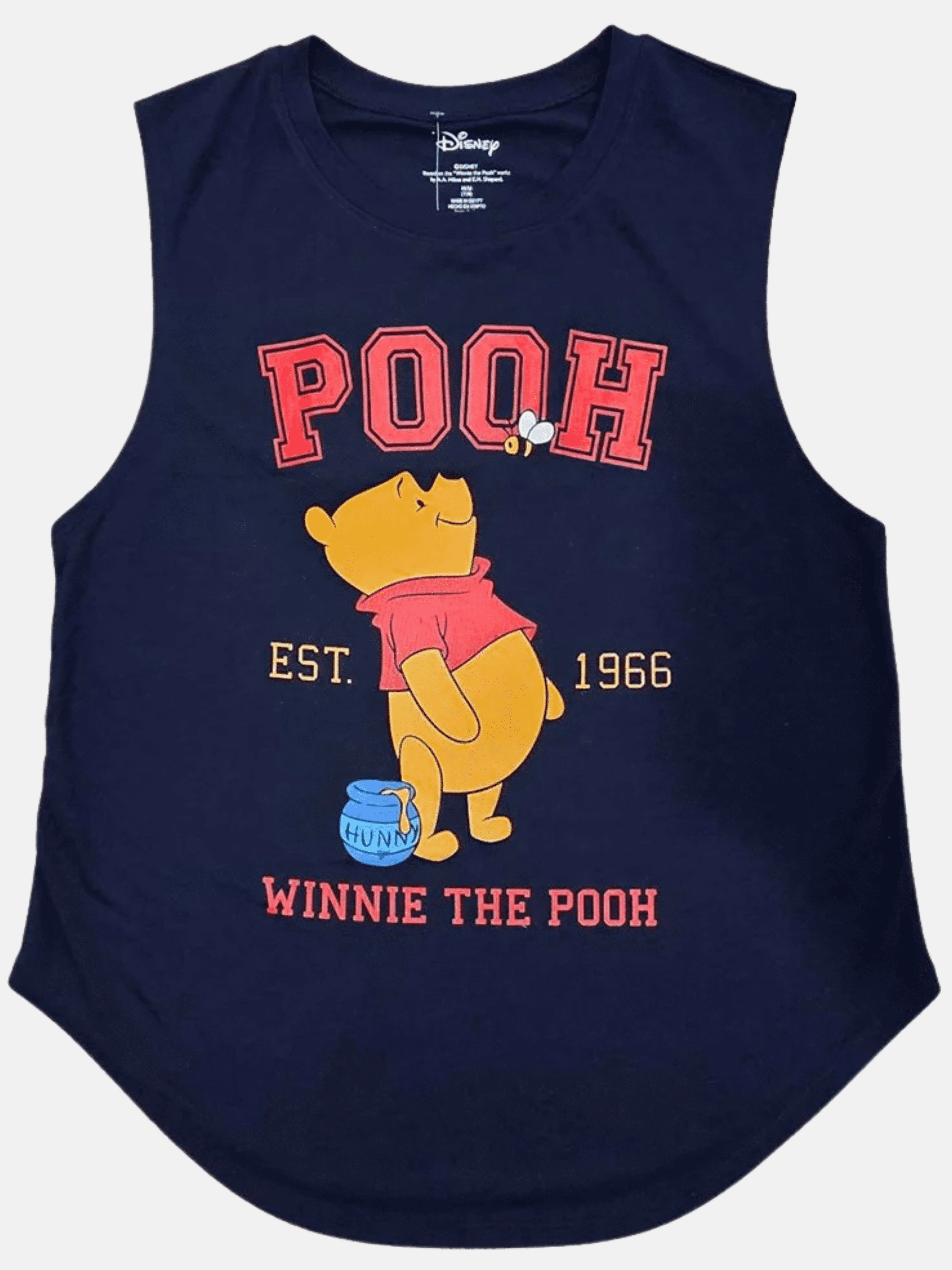 Adult Disney Pooh Muscle Tank Top (Ladies), S to XL