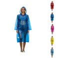 thumbnail image 1 of Adult Disposable Rain Poncho Hooded Lightweight Compact Waterproof Raincoat with Storage Pouch for Travel, Camping & Emergency, 1 of 9