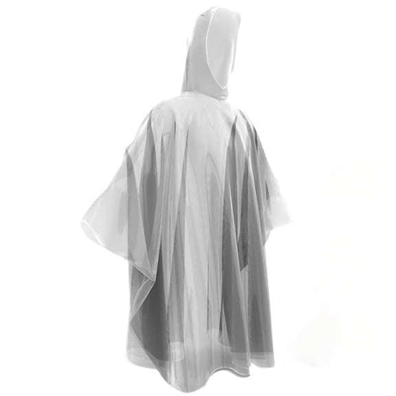 Adult Disposable Rain Poncho, Lightweight Emergency Outdoor Cloak Cover