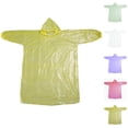 thumbnail image 1 of Adult Disposable Transparent Rain Poncho Thickened Full Body Waterproof Raincoat Portable Hooded Rain Gear for Hiking & Travel, 1 of 4