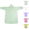 thumbnail image 1 of Adult Disposable Transparent Rain Poncho Thickened Full Body Waterproof Raincoat Portable Hooded Rain Gear for Hiking & Travel, 1 of 3