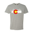 thumbnail image 1 of Adult Distressed Colorado Flag Rocky Mountains Deluxe T-Shirt, 1 of 1